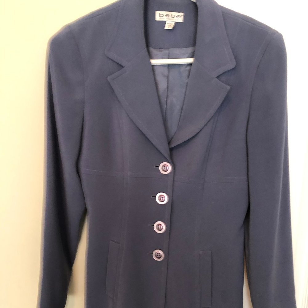 Dusty BLue Long BeBe Blazer